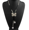 Elegant Butterfly Long Beaded Necklace
