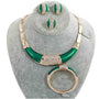 Green African Beads Jewelry Set