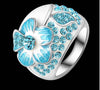 Lake Blue Flower Ring