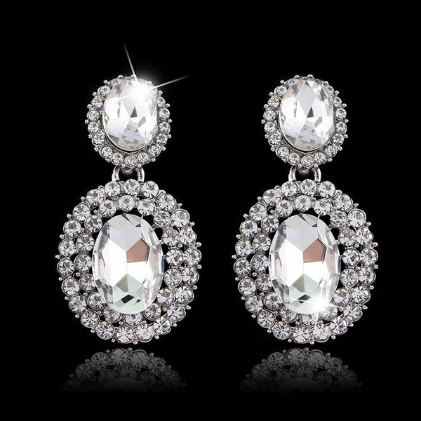 Vintage Crystal Costume Earrings