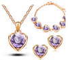 Crystal Heart Shape Jewelry Sets