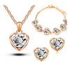 Crystal Heart Shape Jewelry Sets