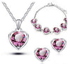 Crystal Heart Shape Jewelry Sets