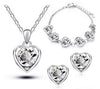 Crystal Heart Shape Jewelry Sets