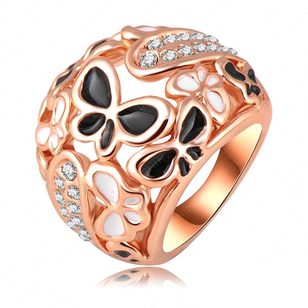 Beauty Enamel Butterfly Rings