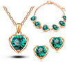 Crystal Heart Shape Jewelry Sets