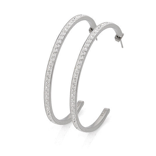 White Stone Stud Earrings