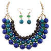 Multilayers Rhinestone Beads Necklace Set