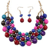 Multilayers Rhinestone Beads Necklace Set