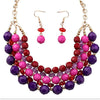 Multilayers Rhinestone Beads Necklace Set